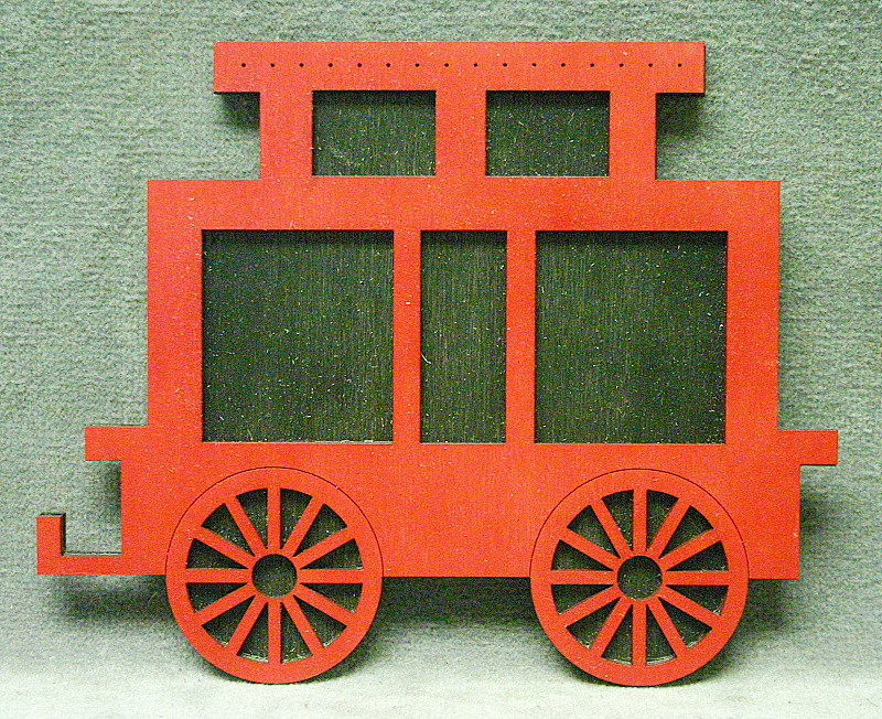 Name Train Caboose - Red
